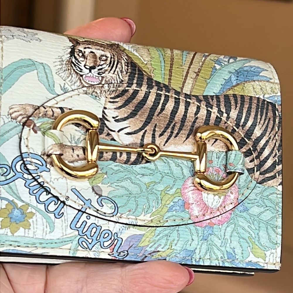 Gucci horsebit tiger Floral Print Women's Bag and wallet - Picture 7 of 16
